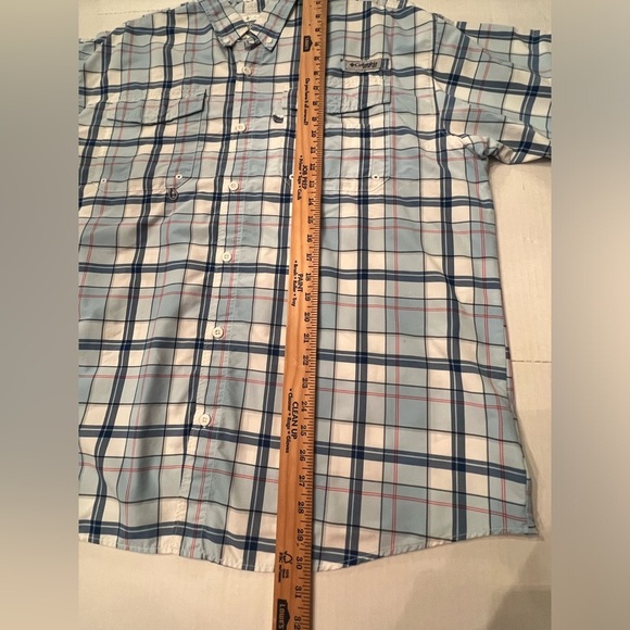 COLUMBIA PFG SPORTS SHIRT. BLUES AND RED.  SIZE LARGE - Picture 2 of 10